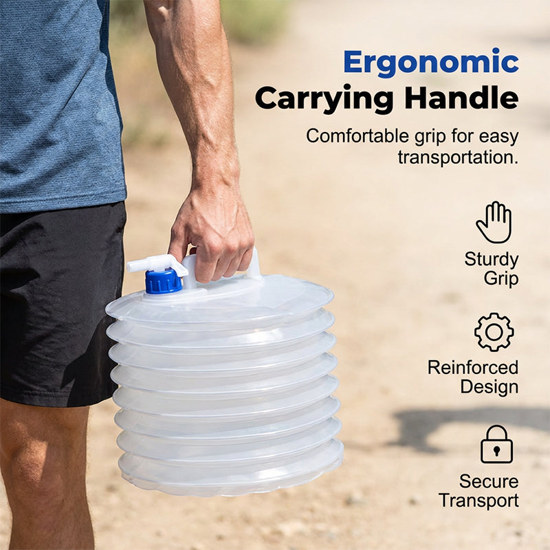 📢 PROMO LIMITÉE -50% ! 💧 Jerricane Pliable avec Robinet – Gain de Place, Compact, 5 Tailles de 3L à 15L, Idéal Camping & Outdoor 🏕