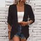 Cardigan décontracté pour femme, texturé et ouvert sur le devant
