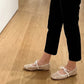 Ballerines femme style français en maille avec nœud