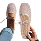 Ballerines femme style français en maille avec nœud