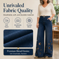 Jean large à découpes et œillets métalliques pour femme