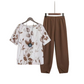 👗 50% DE RÉDUCTION 🌸 Ensemble imprimé décontracté – Haut & pantalon assortis, coupe légère – Parfait pour l’été, les voyages ou un look bohème chic – confortable et tendance ✨🌿
