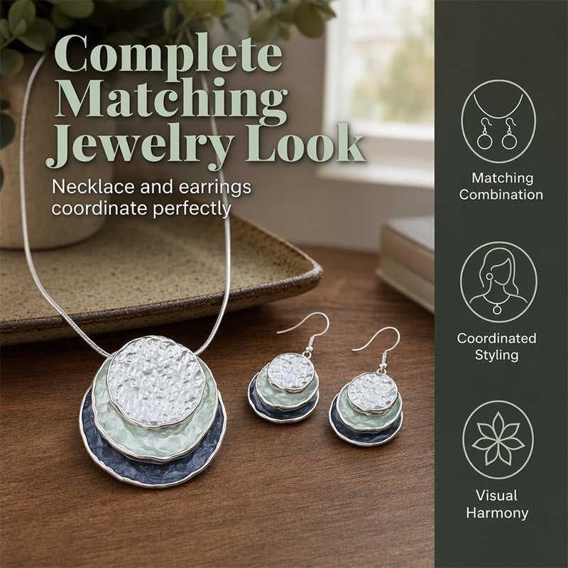 Ensemble de boucles d'oreilles pendantes ajourées à trois anneaux colorés peints à l'huile – Ensemble de bijoux bohèmes pour femme