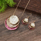 Ensemble de boucles d'oreilles pendantes ajourées à trois anneaux colorés peints à l'huile – Ensemble de bijoux bohèmes pour femme
