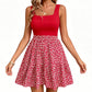 Robe d'été à fleurs et encolure carrée pour femme