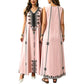 Flattering V-Neck Shape Flowing Dress