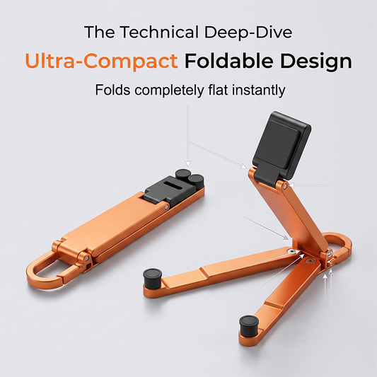 📱Mini support de téléphone en aluminium, porte-clés et support de bureau pliable – Un petit gadget, un grand confort ✨