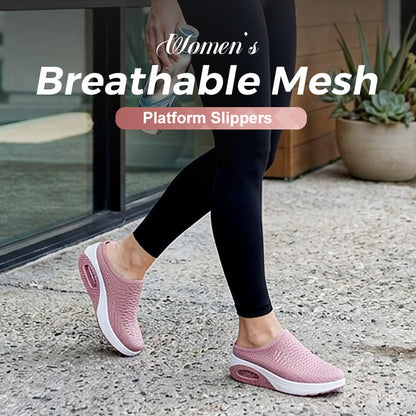 Sandales plateforme en maille respirante pour femmes