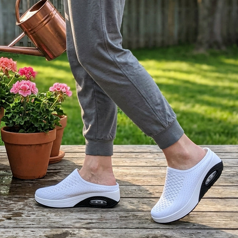 Sandales plateforme en maille respirante pour femmes