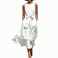🔥-50%👗 Robe Longue Femme Sans Manches – Ceinture Cravate Taille Haute Coupe Fluide