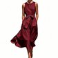 🔥-50%👗 Robe Longue Femme Sans Manches – Ceinture Cravate Taille Haute Coupe Fluide