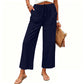 🔥-50%👖 Pantalon Femme Décontracté – Taille Haute Poches Confort Coupe Ample🤍 pour le quotidien