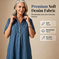🔥-50%👗 Robe Chemise Jean Femme 🤍col rabattu et coupe confortable pour le travail