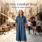 🔥-50%👗 Robe Chemise Jean Femme 🤍col rabattu et coupe confortable pour le travail