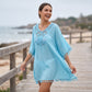 ⌛50 % de réduction le dernier jour – Paréo de plage pour femme en crochet patchwork avec pompon