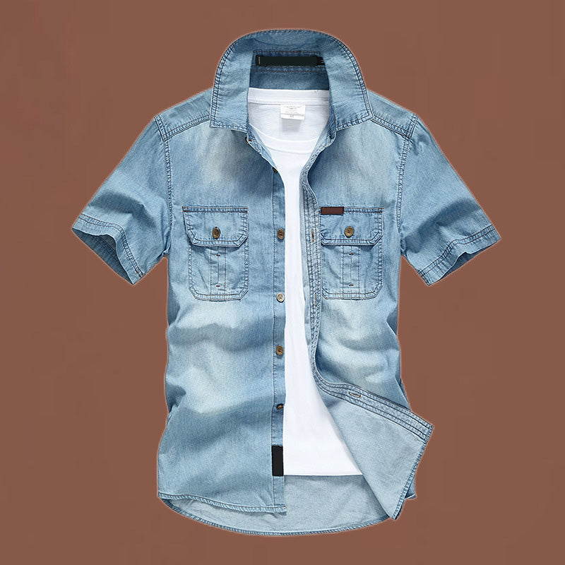 👕 -50% MAINTENANT ! 💙 Chemise en Jean Lavé pour Homme – Charme Brut, Tissu Doux & Style Polyvalent – Parfaite pour Sorties Décontractées & Superpositions Week-end 🌿