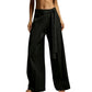 Pantalon ample pour femme, à coupe large et à nouer sur le devant
