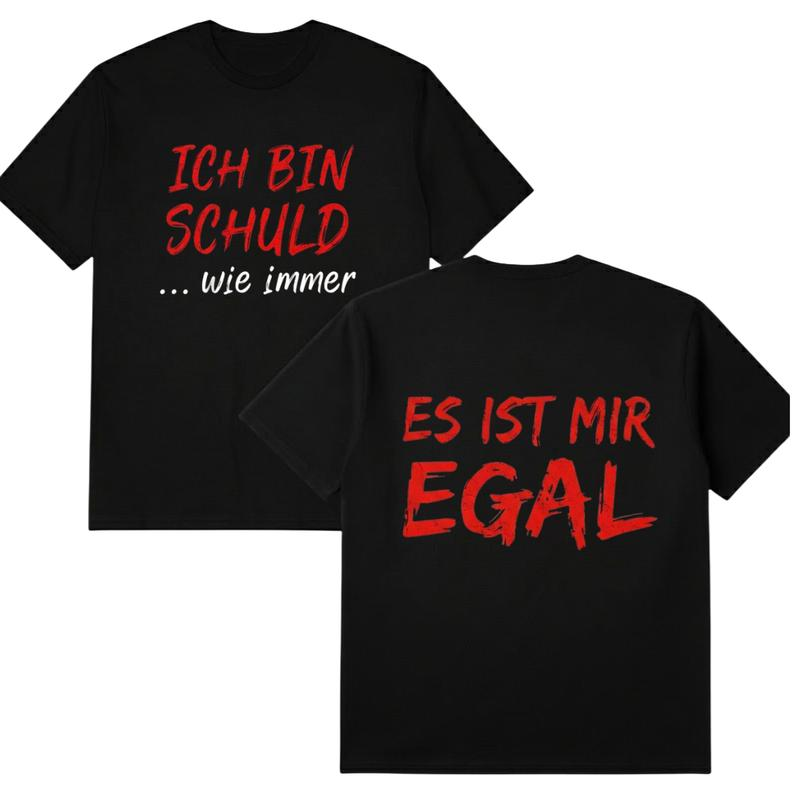 🔥 T-Shirt Noir Homme Slogan Allemand Humoristique – Respirant