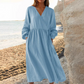 Robe élégante à nouer à la taille pour femme