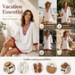 Women's V-Neck Loose Cotton Linen Dress
