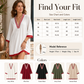 Women's V-Neck Loose Cotton Linen Dress