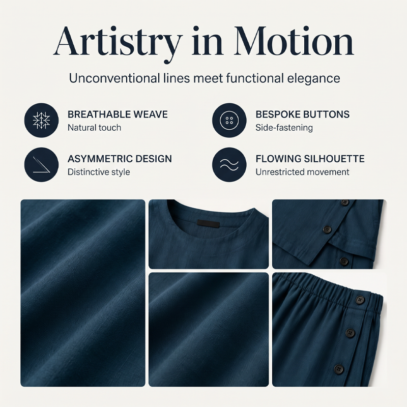 Ensemble 2 pièces pour homme : chemise et pantalon décontractés
