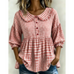 Women's Casual Gingham Print Top