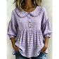 Women's Casual Gingham Print Top