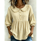 Women's Casual Gingham Print Top