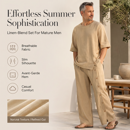 🚀 Nouveauté ! Profitez de 50 % de réduction sur le prix de lancement ! Ensemble deux pièces pour homme : chemise et pantalon décontractés.