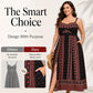 Robe longue bohème à fines bretelles pour femmes grandes tailles
