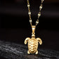 Collier pendentif tortue de mer sur le thème de l'océan