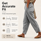 Pantalon décontracté à rayures et taille haute pour femme