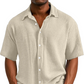 Chemise décontractée pour homme, confortable, coupe ample, à manches courtes