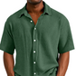 Chemise décontractée pour homme, confortable, coupe ample, à manches courtes