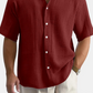 Chemise décontractée pour homme, confortable, coupe ample, à manches courtes