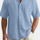 Chemise décontractée pour homme, confortable, coupe ample, à manches courtes