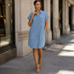 ⌛Offre à durée limitée – Robe chemise en jean ample pour femme