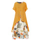 ⏳OFFRE LIMITÉE -50%⏰Robe décontractée à imprimé fleuri effet superposé pour femmes💐👗
