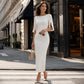 Robe élégante à manches fendues pour femme