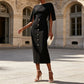 Robe élégante à manches fendues pour femme