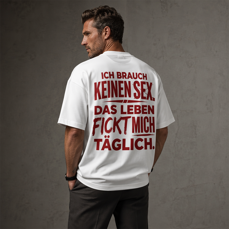 🧥 T-shirt pour homme avec slogan allemand humoristique — T-shirt avec citation sarcastique et motif au texte plein d'esprit