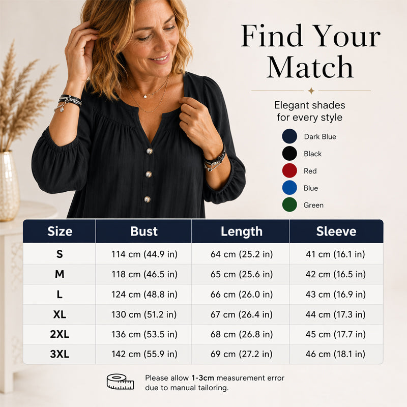 Tunique ample à manches 3/4 pour femme