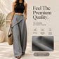 Pantalon pour femme à entrejambe asymétrique et jambes larges