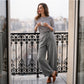 Pantalon pour femme à entrejambe asymétrique et jambes larges