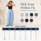 Pantalon pour femme à entrejambe asymétrique et jambes larges
