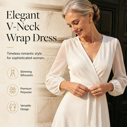 Robe portefeuille unie élégante pour femme
