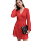 Robe portefeuille unie élégante pour femme