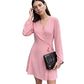 Robe portefeuille unie élégante pour femme