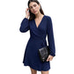 Robe portefeuille unie élégante pour femme
